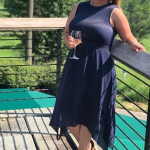 glam knee length dress